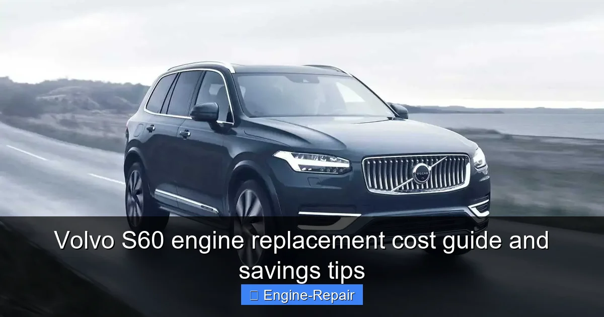 Volvo S60 engine replacement cost guide and savings tips