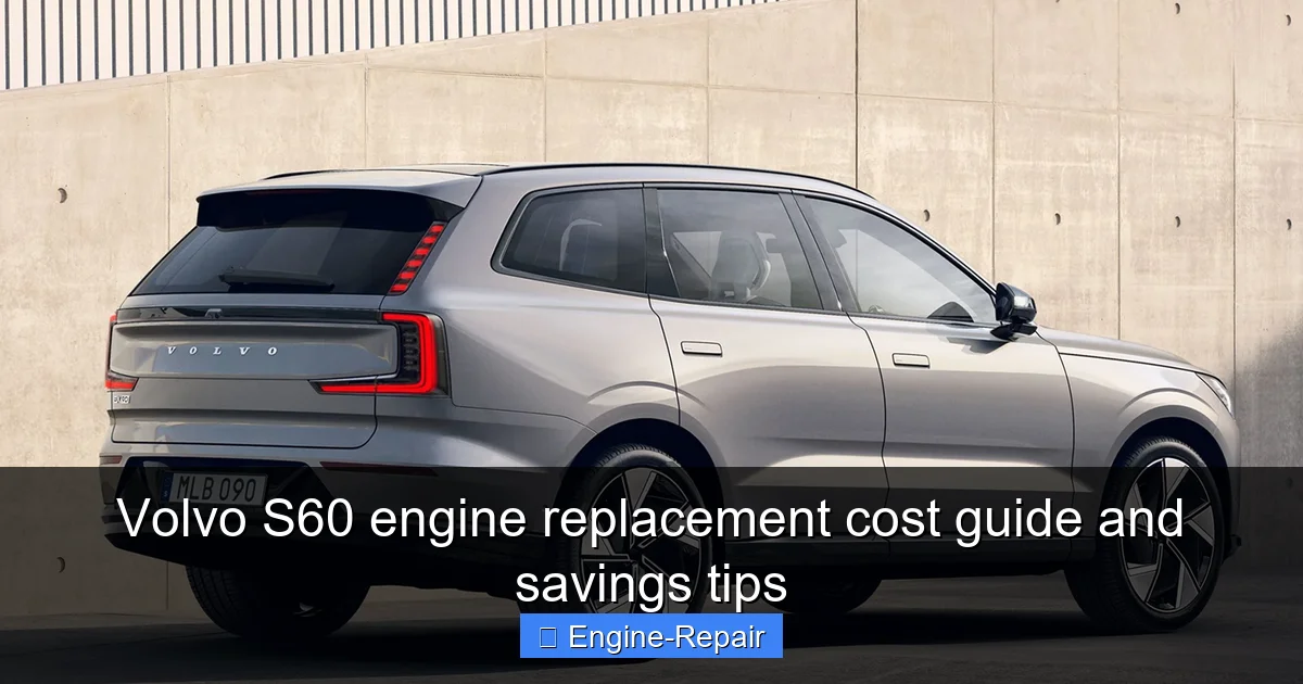 Volvo S60 engine replacement cost guide and savings tips